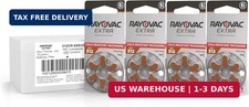 Rayovac Size 312 Extra Advanced Mercury Free Hearing Aid Batteries 80 Batteries