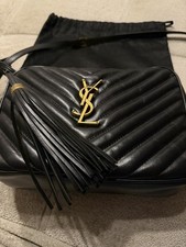 Yves Saint Laurent Black Lou Camera Crossbody Bag With Gold Hardware