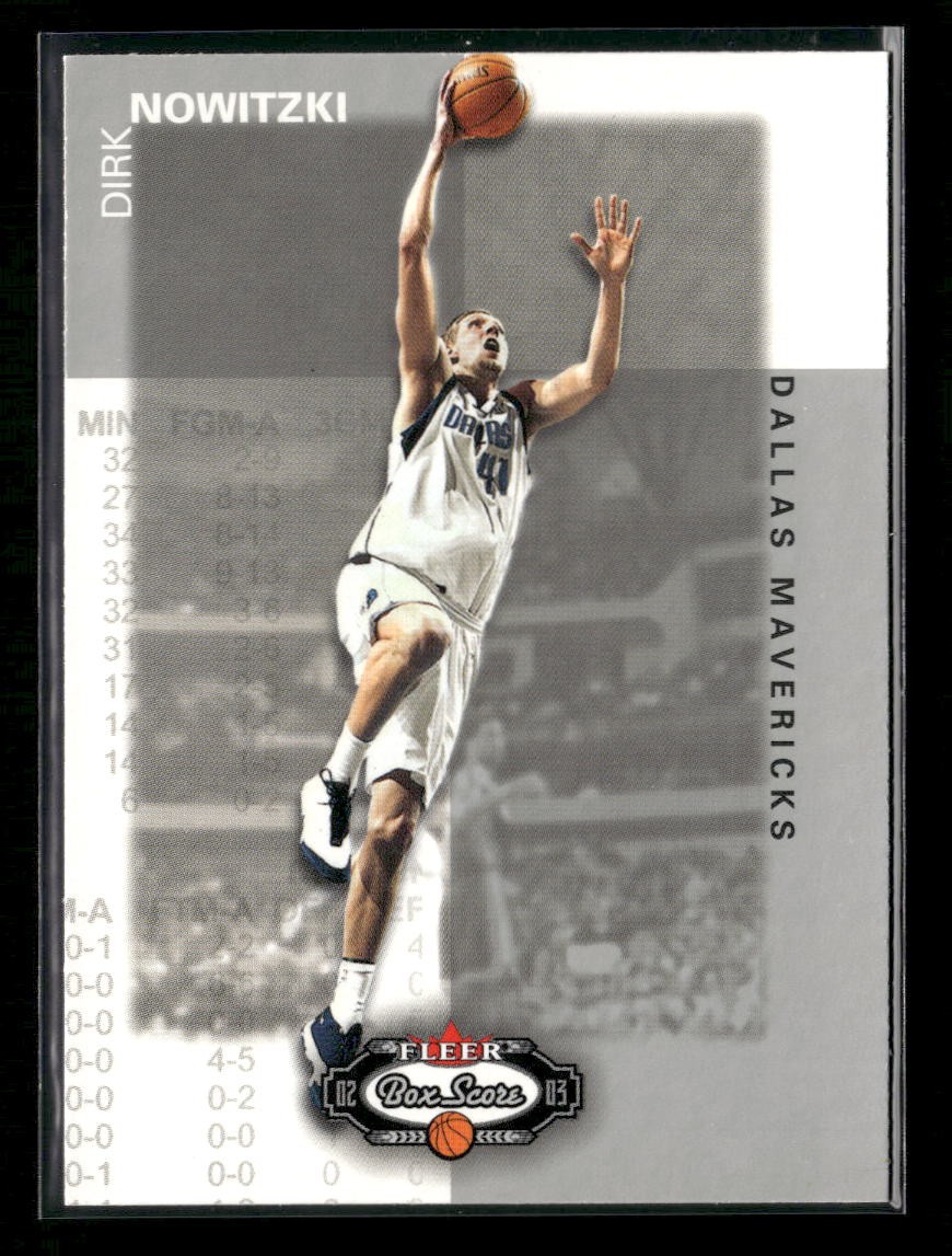 Dirk Nowitzki 2002-03 Fleer Box Score #41 Dallas Mavericks