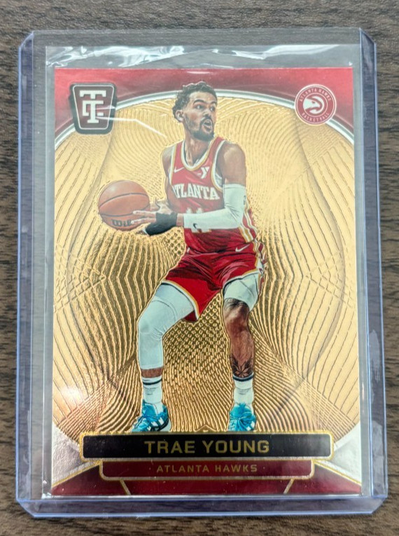 2024-25 Panini Totally Certified Trae Young #77 Neon Orange Mirror /299 Hawks