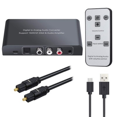Neoteck 192kHz Digital to Analog Audio Converter with IR Remote Control, DAC ...