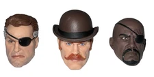 Marvel Legends DUM DUM DUGAN NICK FURY JR SR HEAD LOT Shield Agent 6" Series