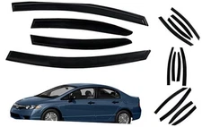 Window Visors Shade Sun Rain Wind Guards Deflectors Cover Acrylic Outside 