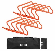 10 Pack Agility Hurdles 8" Speed Training Hurdles Track Soccer Wickets