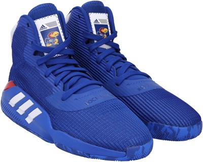 Kansas Jayhawks Team-Issued Pro Bounce Adidas Shoes - Basketball Program - 8.5