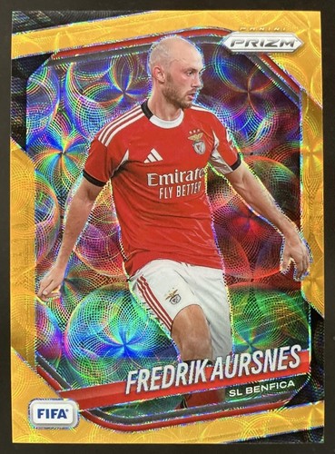 2025-26 Panini Prizm FIFA Fredrik Aursnes Choice Gold Prizms /10 #231 SL Benfica