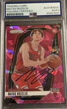 2024-25 Panini Prizm Matas Buzelis Signed Rookie Rc #252 Psa Auto Pink Ice