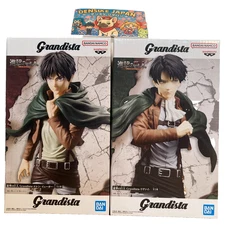Attack on Titan Grandista Eren Yeager Levi Ackerman Figures Banpresto