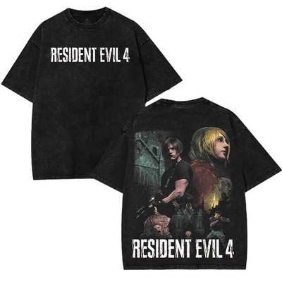 Resident Evil 4 Graphic Tee   Vintage Cotton T-Shirt for Game Fans, Streetwear