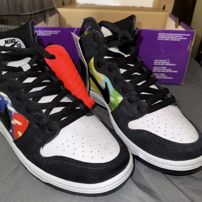 Nike Dunk High Pro SB TV Signal Tie-Dye Infrared Men's Size 9.5 CZ2253-100