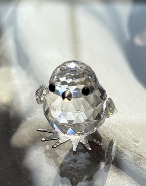 Vintage Swarovski Crystal Baby Chick Figurine 7651 1988 With Original Box