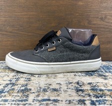 Vans Off The Wall Black Atwood Deluxe Sneakers Skater Shoes Mens Sz 8.5 41EU