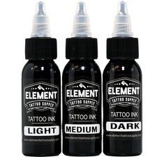 Element Tattoo Supply Greywash Tattoo Ink Set for Professional Tattooing Supp...