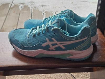 Asics Gel Dedicate 8 Pickleball Teal Blue Running Shoes Sneakers Women's Size 9