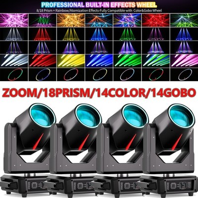 325W LED 8/18Prism Moving Head Light Beam Stage DMX Spot Disco Party DJ Lighting