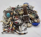 High End Costume Jewelry Lot 2lbs 11oz Watches Bracelets Earrings As-shown