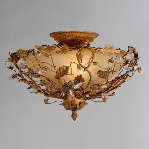 Maxim 2859 Bronze/Ivory Elegante 16"W 3-Light Ceiling Light - Picture 7 of 8