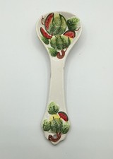 Watermelon Pattern Ceramic Spoon Rest 1 Piece Hand Painted Fruit Motif Vintage