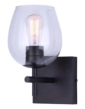 Canarm IVL1019A01 Cain Bathroom Sconce - Black