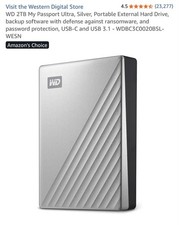 WD My Passport Ultra for Mac Portable External HDD USB-C Gray