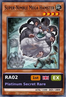 Super-Nimble Mega Hamster (V.4 - Platinum Secret Rare) RA02-004 1st Edition EX E