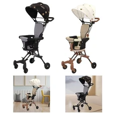 Lightweight Bidirectional Infant Stroller for Easy Travel 360° Swivel Wheel