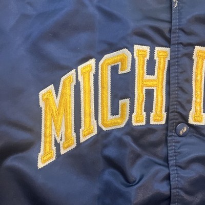 VINTAGE STARter Jacket Michigan Wolverines U of M Satin Bomber 80s