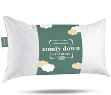 Comfy Down Throw Pillow Insert 14  X 24  Down  Feather Fill 100 Cotton Cover