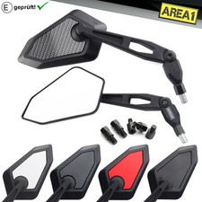 Area1 Motorcycle Mirror Scooter Mirror Set Carbon M10/M8 " E-Mark "
