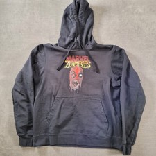 Marvel Zombies Deadpool Black Hoodie Mens Medium Port Company