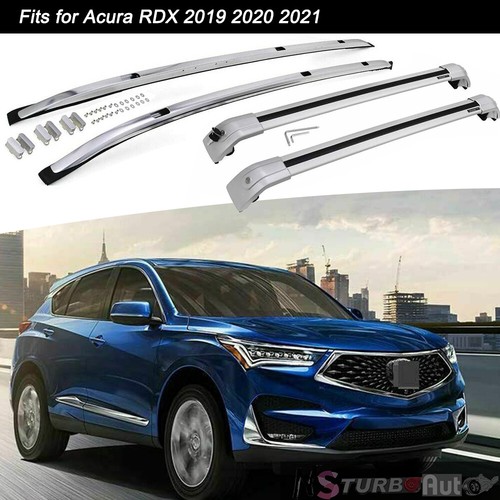 4Pcs Fits for Acura RDX 20192024 Black Aluminum Roof Rail Racks Side