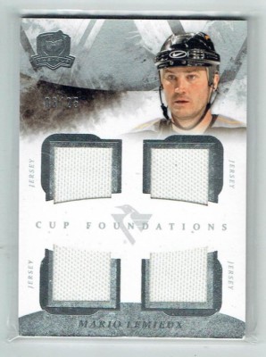 10-11 UD Upper Deck The Cup Foundations  Mario Lemieux  /25  Quad Jerseys  HOF