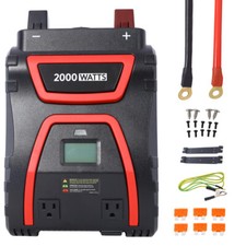 2000 Watts Portable Power Inverter Modified Sine Wave Car LED Display AC Power