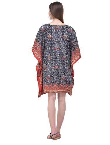 Mujeres Hippy Boho Kaftán Túnica Vestido Dashiki Caftan Talla Grande Prenda para el torso holgada Mini Vestido - Imagen 302 de 515