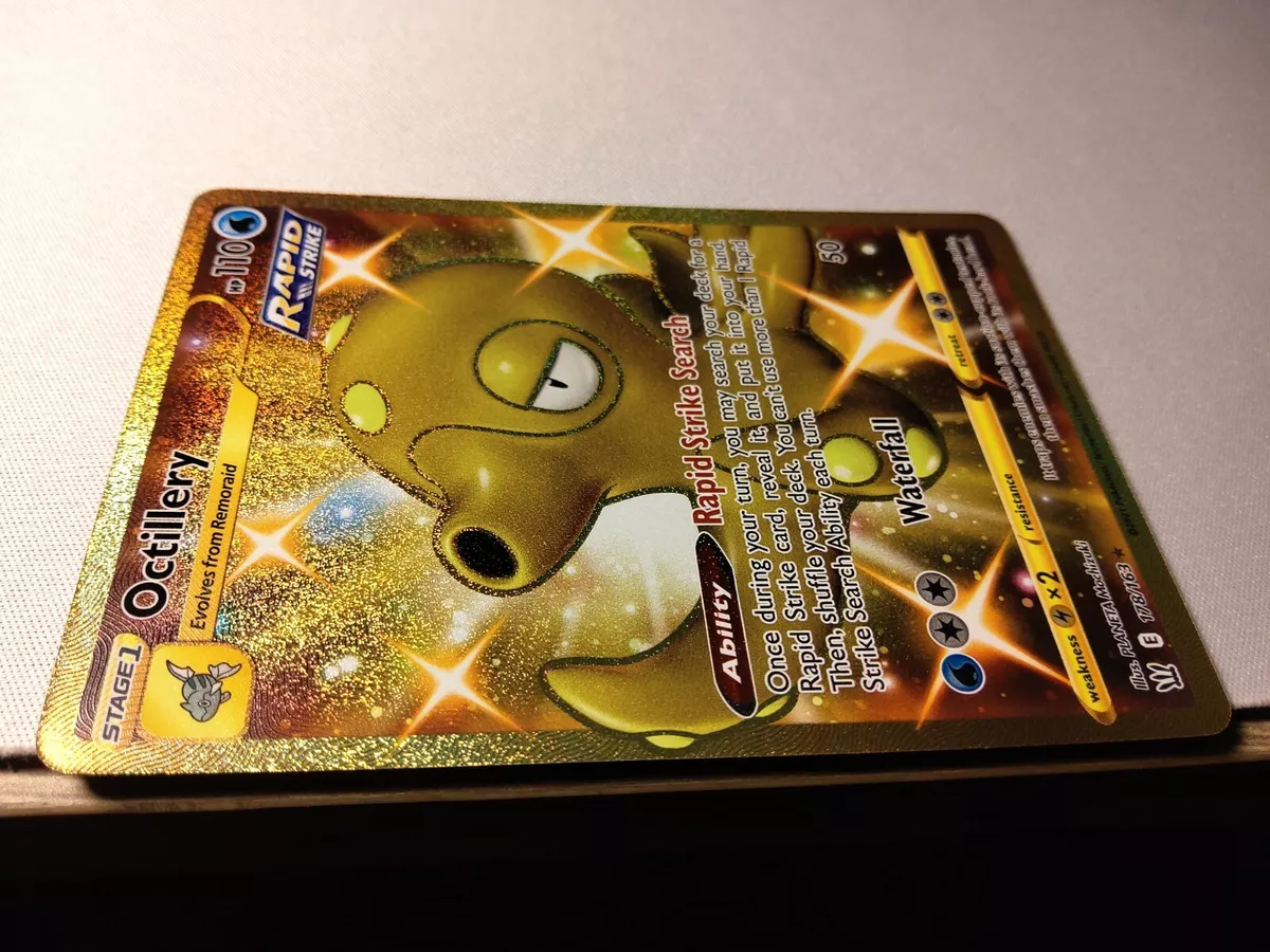 Mavin  Pokemon Octillery Shiny Gold Secret Rare 178/163 Card Battle Styles  PSA NM