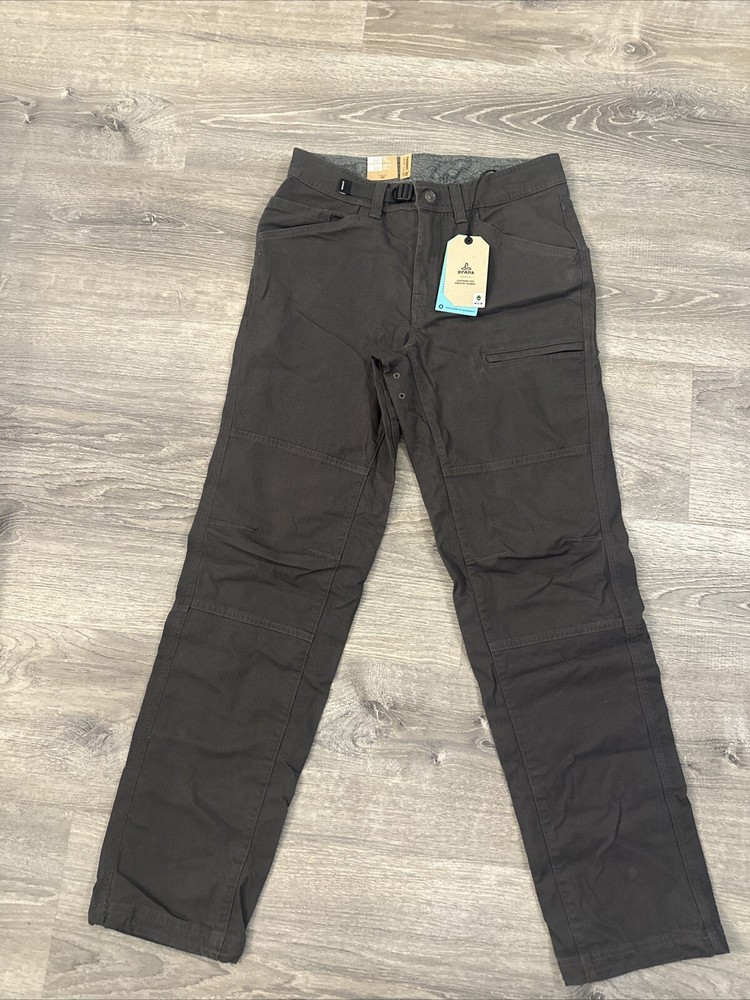 Prana Kragg Pants Perfected Rugged Pants Men 30x32 Dark Iron Relaxed Fit Tapered