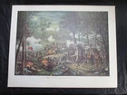 24 x 18  1960 Kurz & Allison Civil War Print - Battle of Chancellorsville, VA