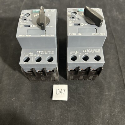 (2) Siemens, 3RV2011-1FA10, CIRCUIT BREAKER    NNB Fast Shipping!+ Warranty