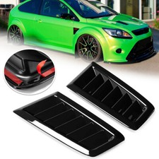 For Ford Focus RS ST MK2 Style Gloss Black Universal Bonnet Vents Hood Trim ABS
