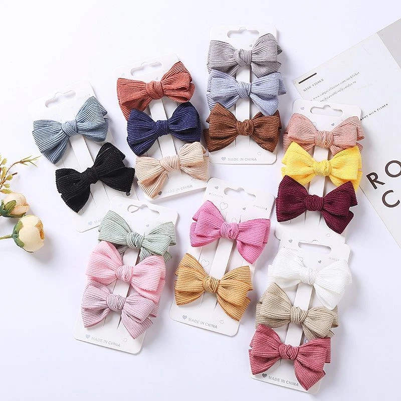 Lovely Bows Hairpins -Photo Props Children Barrettes Baby Hair Clips Set 3PC Lot - Image 2 of 4