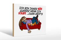 Holzschild Spruch 30X20 Cm Bin Immer MüDe AußEr Beim Schlafen Schild Wooden Sign