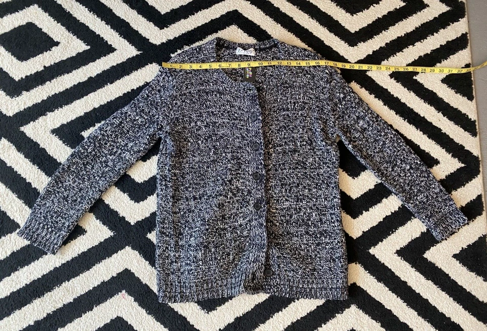 Cárdigan acogedor vintage años 70 Leroy prendas de punto brezo talla S/M Foto 3 de 4
