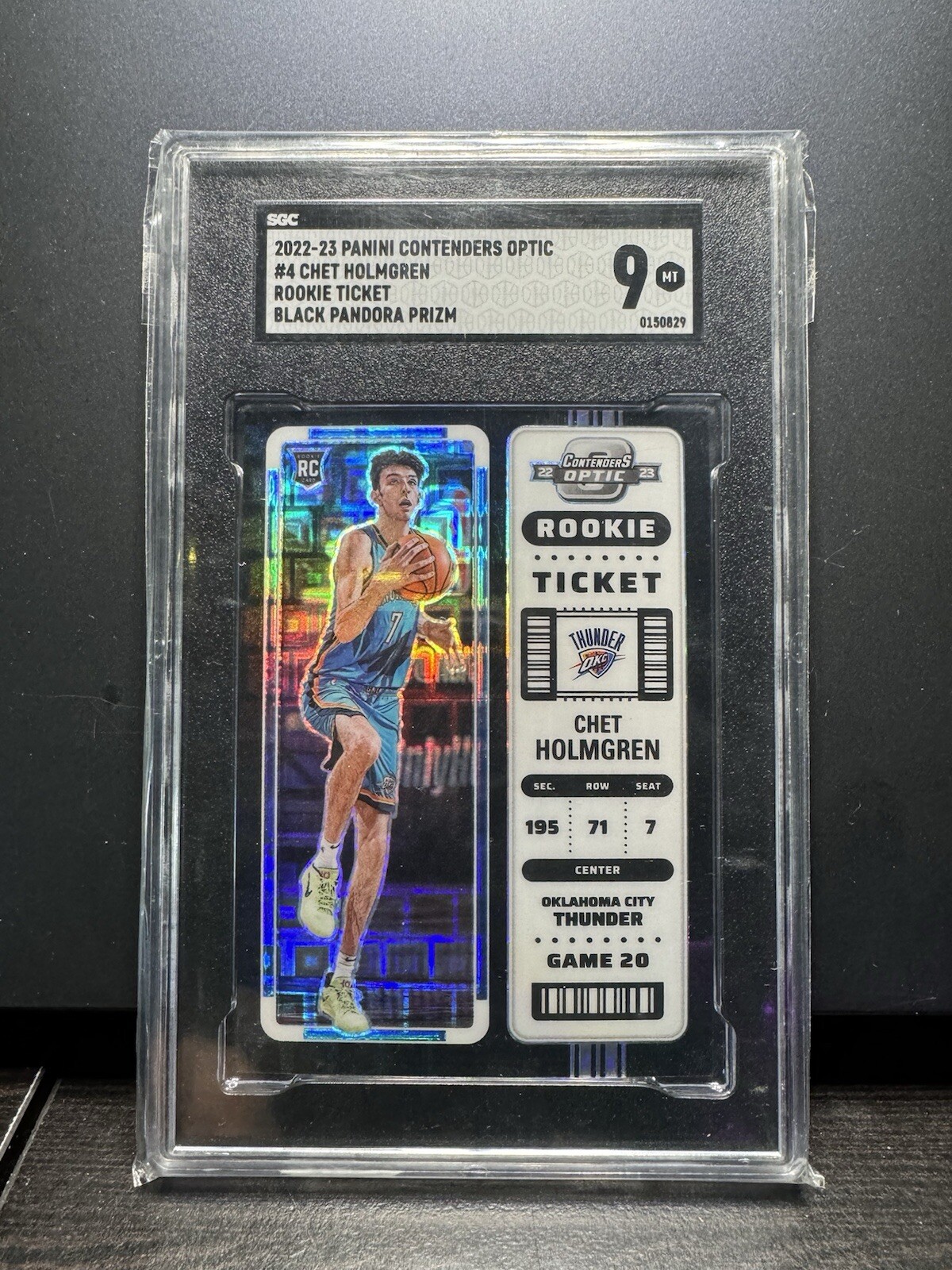 2022-23 Contenders Optic Chet Holmgren #4 Black Pandora Prizm RC Case Hit SSP