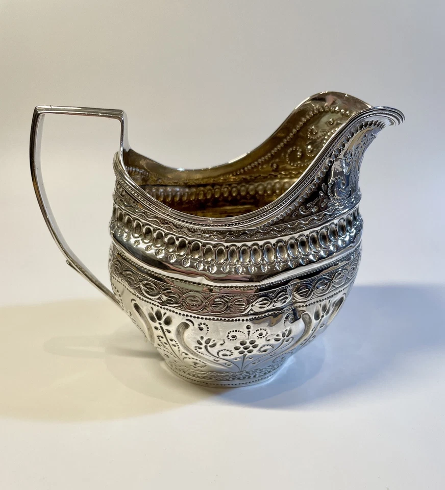 Antigua jarra de plata colonial india crema - georgiana c1800-1830 Foto 4 de 4