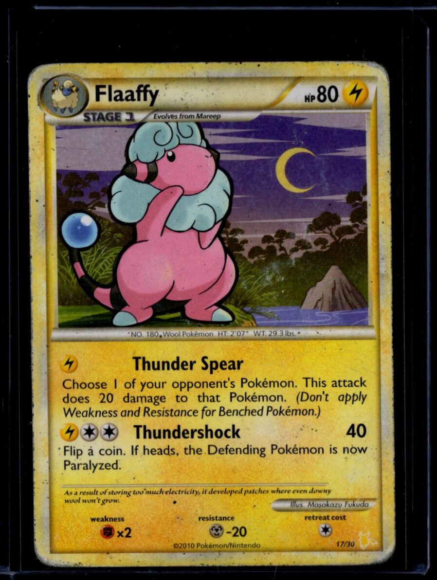 Pokemon Card Flaaffy 17/30 Regular Gyarados & Raichu Trainer Set HP
