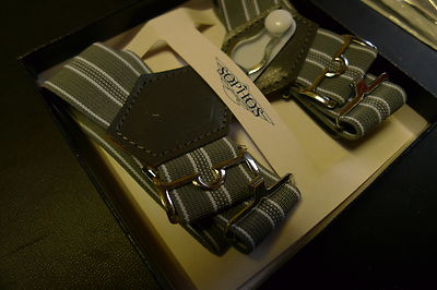 Grey Sock Suspenders by Mag Mouch Sophos   Made in UK
