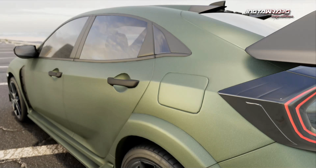 3M 2080 Scotchprint Matte Metallic Pine Green Vinyl Car Wrap Film