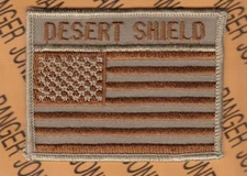 US Operation Desert Shield ODS Desert DCU ~3.25" patch m/e flag