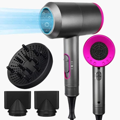 ZREE Ionen Föhn AC Motor 2000W Haartrockner, Salon Haarfön mit Heiß-/Kalttaste 2-Gang