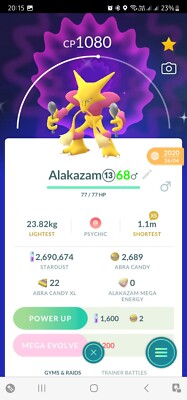 Shiny Alakazam Legacy ( Counter ) Pokemon Tr@de Go